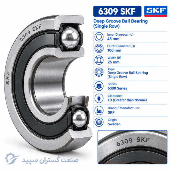 بلبرینگ 6309 SKF ساخت سوئد
