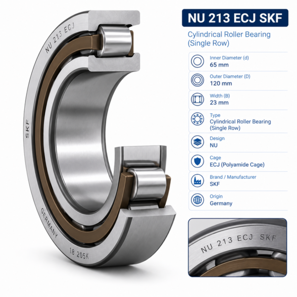 رولبرینگ استوانه‌ای NU213 ECJ SKF